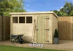 9x5 Garden Shed Shiplap Pent Shed Tanalised Windows Pressure Treated