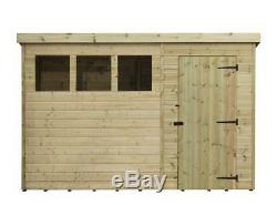 9x5 Garden Shed Shiplap Pent Shed Tanalised Windows Pressure Treated