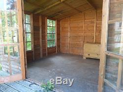 A Large Pine Garden Summerhouse Cabin Shed
