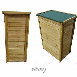All Weather Portable Wooden Outdoor Garden Cabinet Shed Shelf Cupboard Storage
