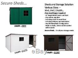 Any Metal Garage or Small Garden Shed and Workshop Wood Effect and Wooden look