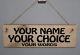Any Personalised Name Words Sign Plaque Outdoor Garden Shed Den Bar Garage Shop