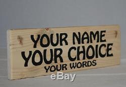 Any Personalised Name Words Sign Plaque Outdoor Garden Shed Den Bar Garage Shop