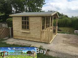 Apex Summer house Dovdale Log Cabin Shed Garden Office 16mm T&G Tanalised