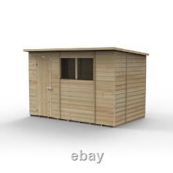 Beckwood 10x6 Wooden Pent Shed 2 Windows Pressure Treated 25yr Guarantee