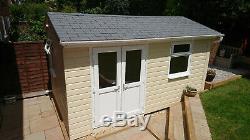 Bespoke Garden Studio Office, Summer House, Camp house Shed 2.4 x 4.2m Insulated