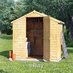 Big Outdoor Storage Shed Tool Bike Wood Garden Storer Patio Apex Roof Timber 4x6