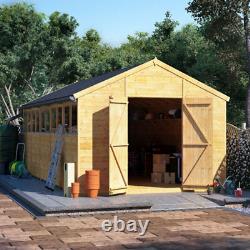 BillyOh Apex Wooden Garden Outdoor Workshop Garden Shed Sizes 10x8 up to 16x8