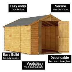 BillyOh Keeper Overlap Apex Wooden Workshop Garden Storage Shed 4x6 up to 12x6