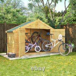 BillyOh Mini Keeper Apex Overlap Bike Store Garden Storage Wooden Shed 3x8