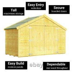 BillyOh Mini Master Apex Tongue and Groove Bike Store Garden Storage Wooden Shed