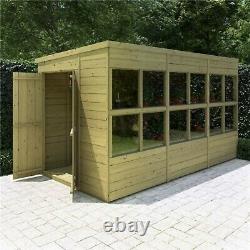 BillyOh Pent Potting Shed Wooden Outdoor Garden Greenhouse Pressure Treated