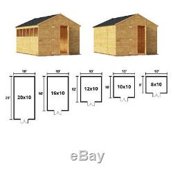 BillyOh Shed Expert Tongue and Groove Apex Workshop 16x8m Wooden Garden Garage