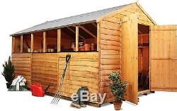 BillyOh Wooden Economy Rustic Overlap Apex Garden Shed 12 x 8ft