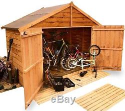 BillyOh Wooden Overlap Apex Garden Bike Mower Store Shed Choice of Sizes