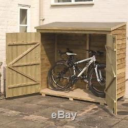 Buckthorn 6 x 3 Wooden Bike Shed Wall Storage Organizer Bike Gardening Tools New