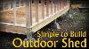 Build A Simple Inexpensive Outdoor Storage Shed With Basic Hand Power Tools