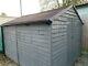 Charcoal Grey Garden Wooden Shed 3x2.40x2.10m