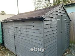 Charcoal Grey Garden Wooden Shed 3x2.40x2.10m