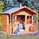 Childrens Garden Playhouse Kids Play Set Outdoor Wooden Wendy House Shed 6x5 NEW