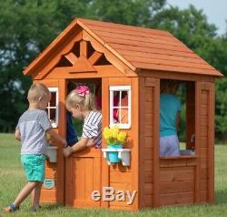 Childrens Garden Playhouse Kids Play Wendy House Outdoor Wooden Shed Backyard pc