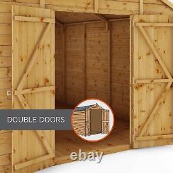 DUTCH BARN GARDEN SHED 8x8 PREMIUM DOUBLE DOORS SHIPLAP T&G OPENING WINDOWS 8ft