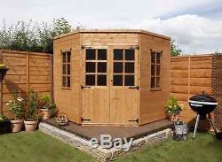 Design Corner Garden Large Wooden Summer House Cabin Workshop Shed T&G Floor 7x7