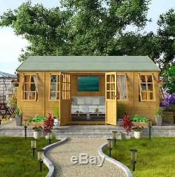 Design Outdoor EXTRA LARGE Summer House Garden Workshop Patio Cabin Shed 16x10