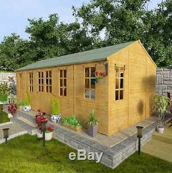 Design Outdoor EXTRA LARGE Summer House Garden Workshop Patio Cabin Shed 20x10