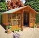Double Door Glazed Garden Wooden LARGE Summer House Shed Cabin T&G 10x10 Patio