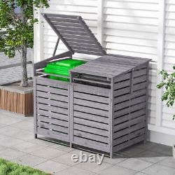 Double/Triple Wheelie Bin Storage Wooden Store Cover Garden Rubbish Dustbin Shed