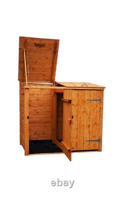 Double/Triple Wheelie Bin Storage Wooden Store Cover Garden Rubbish Dustbin Shed