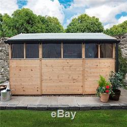 Durable Multi-Purpose Lincoln Apex Window Garden Shed Floor Included Wooden 10x6
