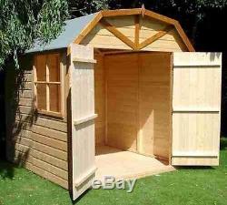 Dutch Barn Wooden Garden Shed with Windows double doors