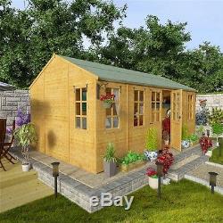EXTRA LARGE Workshop Storage Building Summer House Cabin Garden Patio Shed 16x10
