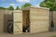 EX DISPLAY Empire 2000 Pent Garden Shed 7ft x 4ft &G PRESSURE TREATED DOOR LEFT