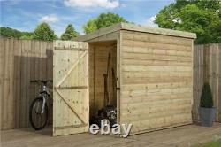 EX DISPLAY Empire 2000 Pent Garden Shed 7ft x 4ft &G PRESSURE TREATED DOOR LEFT