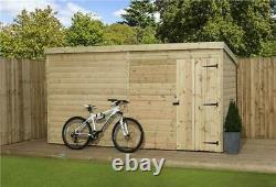 Empire 1000 Pent Garden Shed 12X6 SHIPLAP T&G PRESSURE TREATED DOOR RIGHT