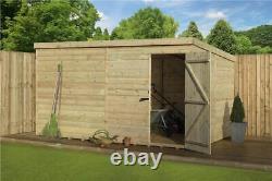 Empire 1000 Pent Garden Shed Wooden 10X5 10ft x 5ft SHIPLAP TONGUE & GROOVE PRES