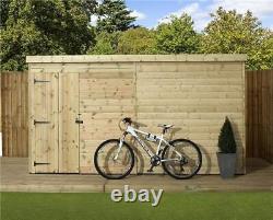 Empire 1000 Pent Garden Shed Wooden 12X4 12ft x 4ft SHIPLAP TONGUE & GROOVE PRES