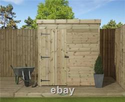 Empire 1000 Pent Garden Shed Wooden 8x4 8ft x 4ft SHIPLAP TONGUE & GROOVE PRESSU