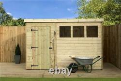 Empire 1500 Pent Garden Shed 10X3 SHIPLAP T&G PRESSURE TREATED WINDOWS