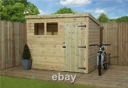 Empire 1500 Pent Garden Shed 8X7 SHIPLAP T&G WINDOWS PRESSURE TREATED DOOR RIGH