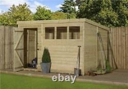 Empire 1500 Pent Garden Shed 9X3 SHIPLAP T&G PRESSURE TREATED 2 WINDOWS