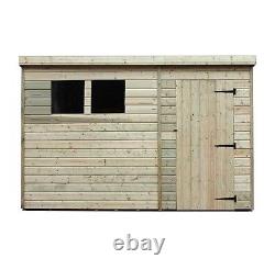 Empire 1500 Pent Garden Shed 9X6 SHIPLAP T&G WINDOWS PRESSURE TREATED DOOR RIGHT