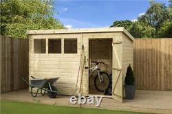 Empire 1500 Pent Garden Shed Wooden 9X8 9ft x 8ft SHIPLAP TONGUE & GROOVE PRESS