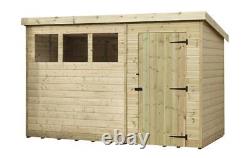Empire 1500 Pent Garden Shed Wooden 9X8 9ft x 8ft SHIPLAP TONGUE & GROOVE PRESS