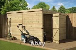 Empire 2000 Pent Garden Shed 9X8 SHIPLAP T&G TANALISED DOOR RIGHT END