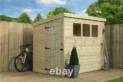 Empire 2500 Pent Garden Shed 6X6 SHIPLAP T&G 3 WINDOWS PRESSURE TREATED DOOR LE