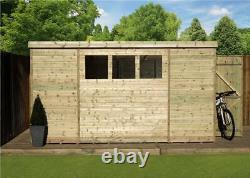 Empire 2500 Pent Garden Shed 9X5 SHIPLAP T&G WINDOWS PRESSURE TREATED DOOR RIGHT